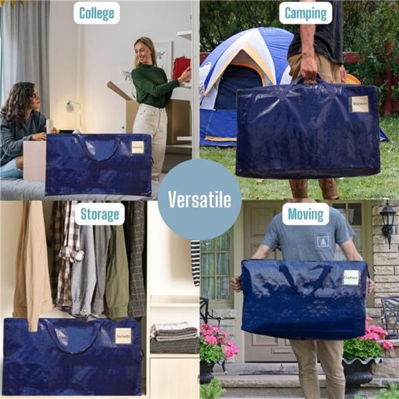 4 Pack Moving Bags, Moving Supplies, Moving Boxes, College Packing Storage Boxes - Picture 5 of 7